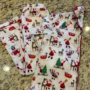 Pottery Barn Kids Adult XS Santa Pajamas